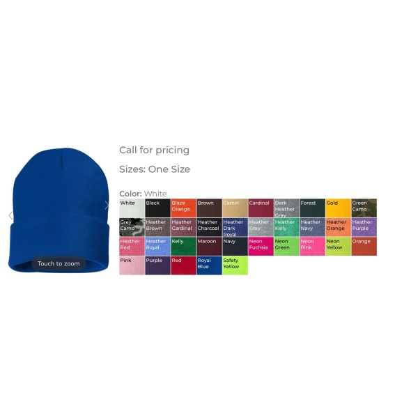 12" Pom-Pom Cuffed Beanie - Image 2